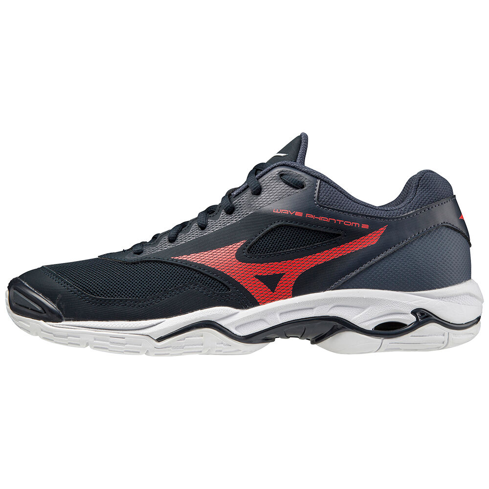 Zapatillas Balonmano Mizuno Wave Phantom 2 Hombre Azul Marino/Rojas/Negras Comprar NPQG-13569